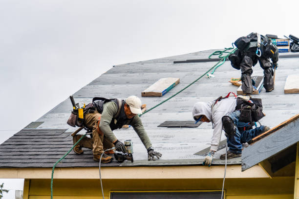 Professional Gutter Installation technician working in Lititz, PA